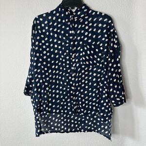 Frockk Button Down Polka Dot Top